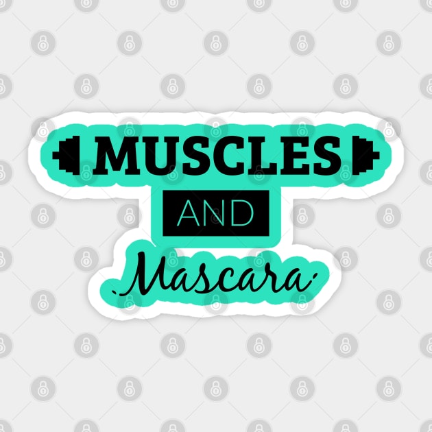 Muscles and mascara Sticker by Krisco